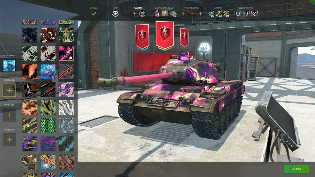 World of Tanks 戦闘シーン